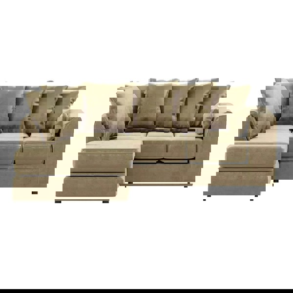 Furnishings For Less Brooklyn Full Foam Plush Velvet Corner Sofa