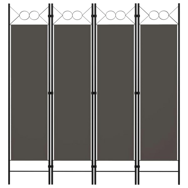 Berkfield 4-Panel Room Divider Anthracite 160x180 cm
