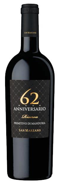 San Marzano, Anniversario 62, Primitivo di Manduria Riserva 2020 150cl