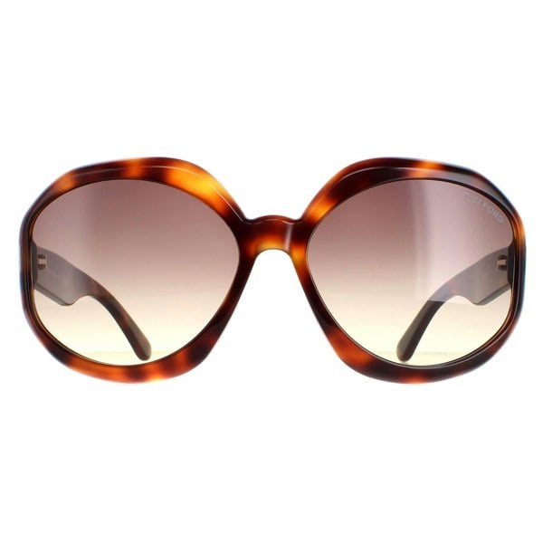 Rental Tom Ford Sunglasses Georgia 02 FT1011 52B Dark Havana Smoke Gradient
