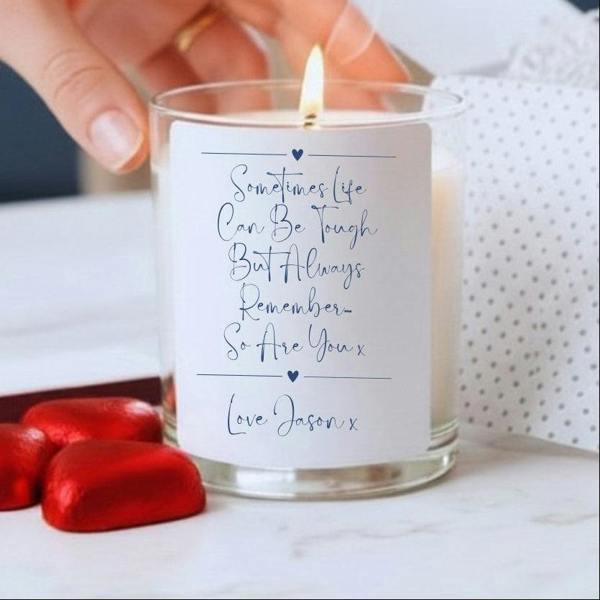 Personalised Sometimes Life Can Be Tough Candle Gift Set | Friend, Family