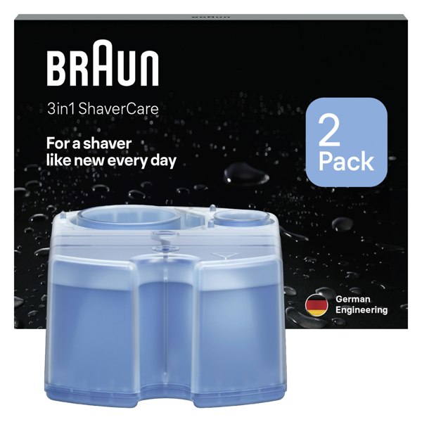 Braun 3in1 ShaverCare SmartCare Center Refill Cartridges, Hygienic Cleaning, 2 Pack