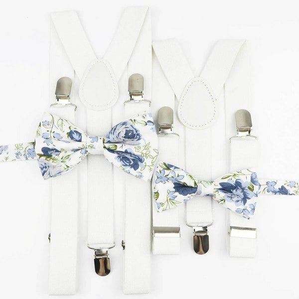 White Bow Tie and Bracers Set