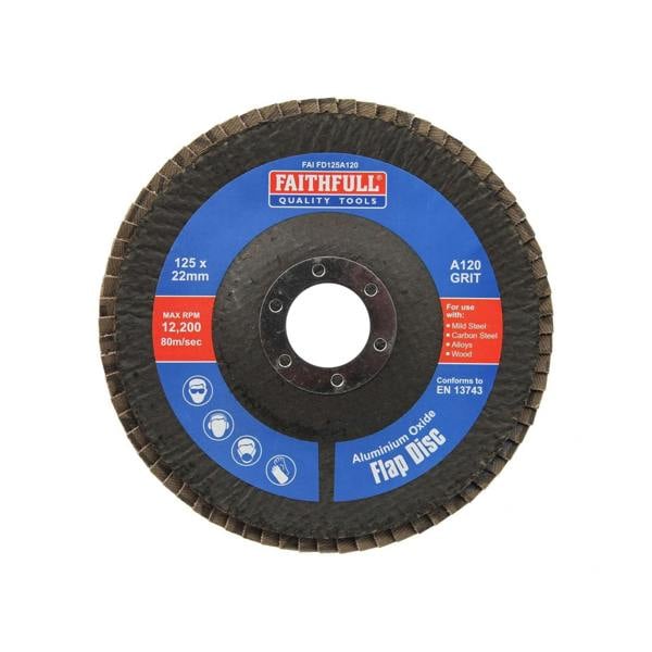 Faithfull Aluminium Oxide Flap Discs - Multi Colour - 