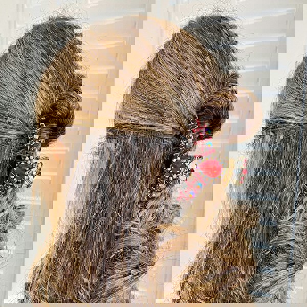 Hair Clamp Red Hair Claw Clip Gold Hair Half Up