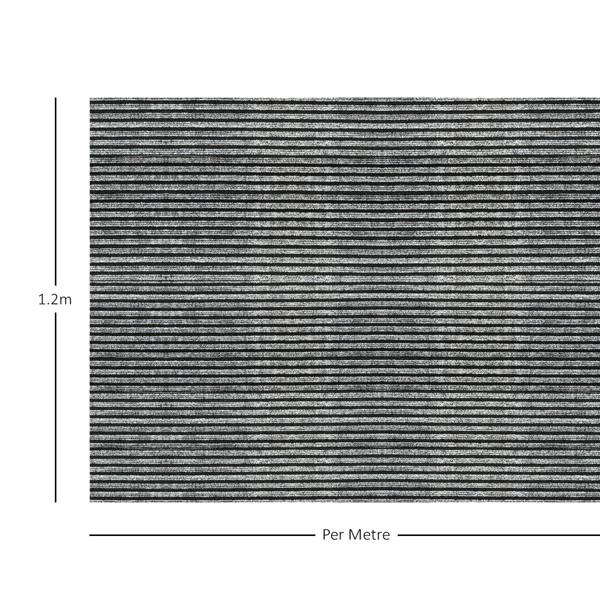 Nicoman Striped Needlefelt Doormat - Grey