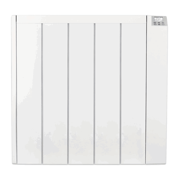 MYLEK Electric Radiator Panel Heater Ceramic White Eco 1500W Bathroom Safe Wall Mounted Or Free Standing With Timer Thermostat