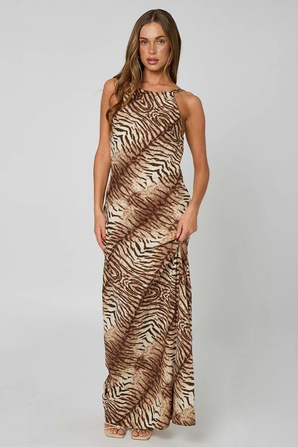 Urban Bliss Zebra Neck Maxi Dress