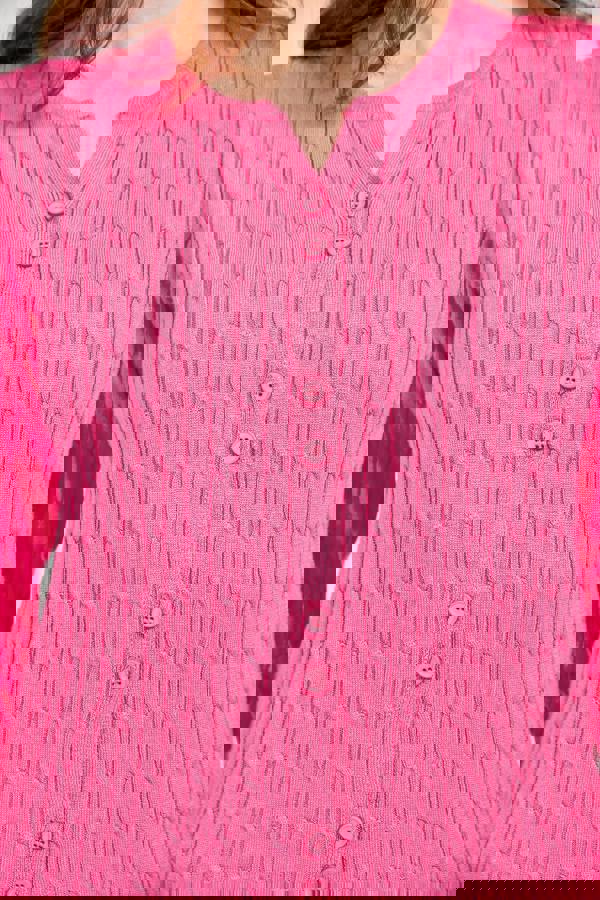 Cable-Knit Button Cardigan