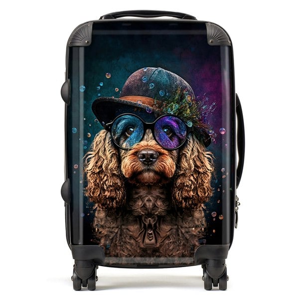 Warren Reed Cockapoo Dog Face Splashart Suitcase