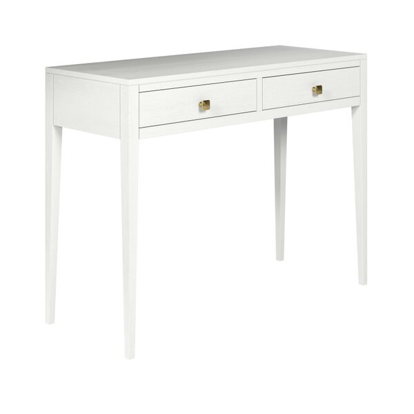 Wyld Haus De Gaulle White Wood Grain Two Drawer Desk