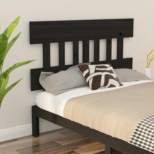 Berkfield Bed Headboard Black 163.5x3x81 cm Solid Wood Pine