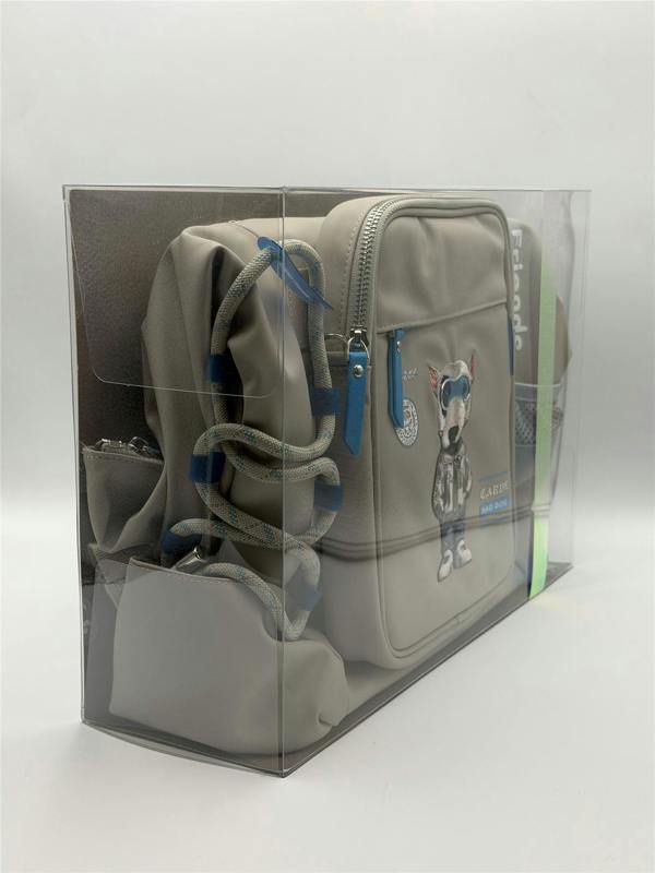 Nimmy Friends Nimmy Cool & Cute 2.0 Blue Terrier Dog Laptop Backpack with Detachable Pouch Grey - N-KM-DNBB-019