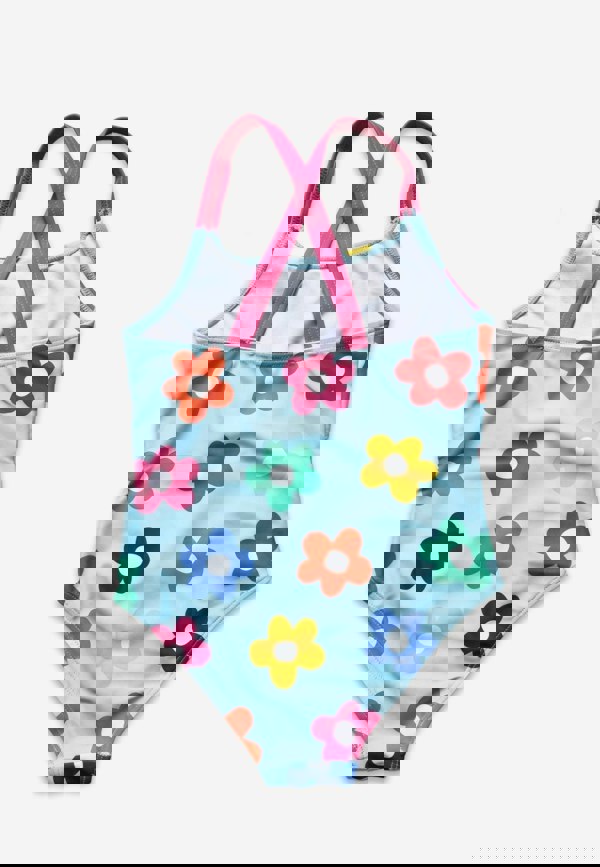 Rainbow Bloom Print Kids' Swimsuit - Toby Tiger