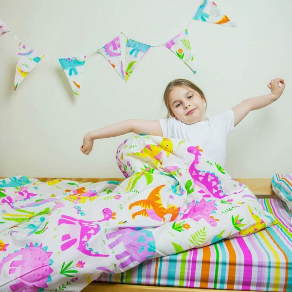 Daisy Dino Dinosaur Bedding Kids Bedding - Happy Linen Company