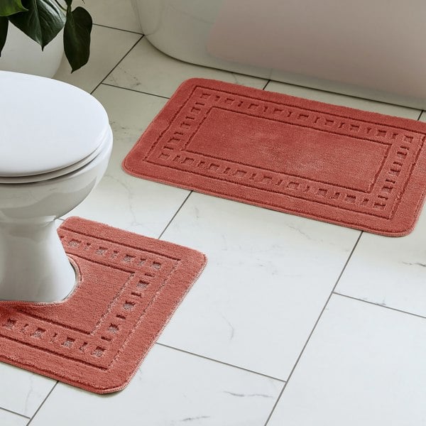 Catherine Lansfield Armoni Bath & Pedestal Mat Set