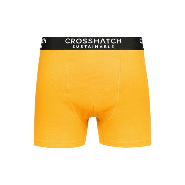 Crosshatch Mens Orlander Boxer Shorts (Pack of 5) - Black/Blue/Mustard/White - 