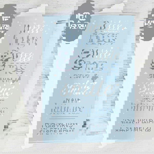 Personalised Memento Company Personalised '10 Little Fingers' Blue Baby Card