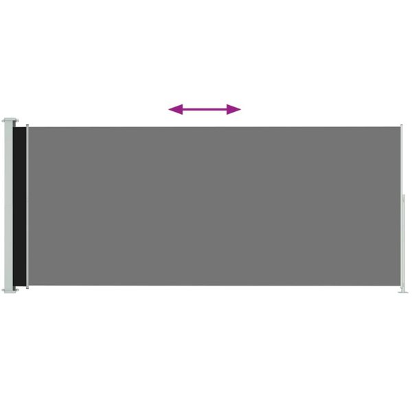 Berkfield Patio Retractable Side Awning 220x500 cm Black