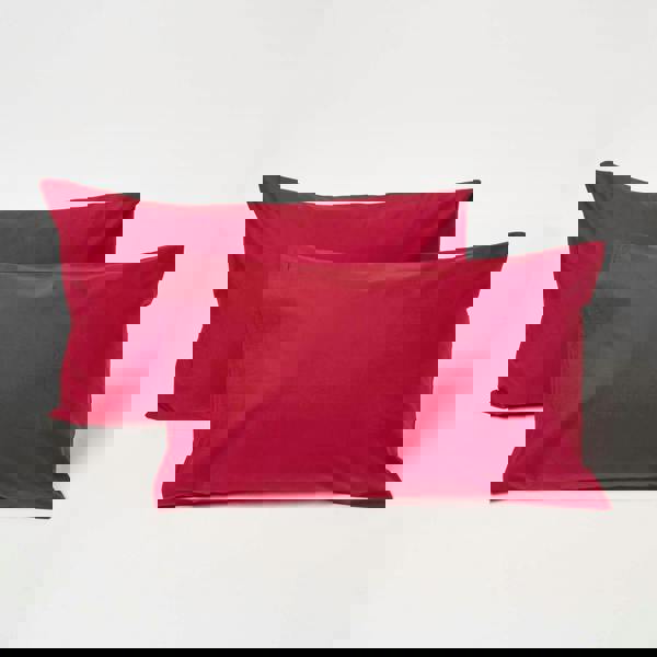 HOMESCAPES Crisp & Cool 200 TC Egyptian Cotton Percale Kids' Pillowcases – 40 x 60 cm, 2 Pack