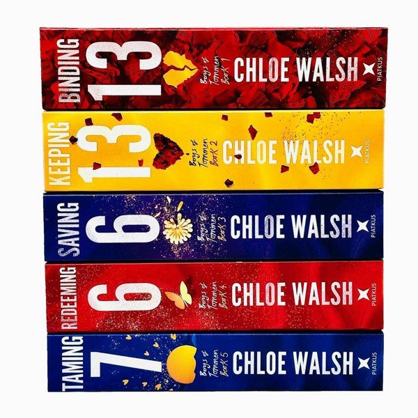 Boys of Tommen 5 Book Set By Chloe Walsh Binding 13, Keeping 13, Saving 6, Redeeming 6 & Taming 7