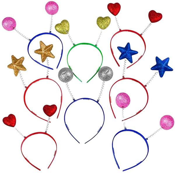 Bristol Novelty Childrens/Kids Sparkly Head Boppers (Pack Of 12) - Multicoloured - 