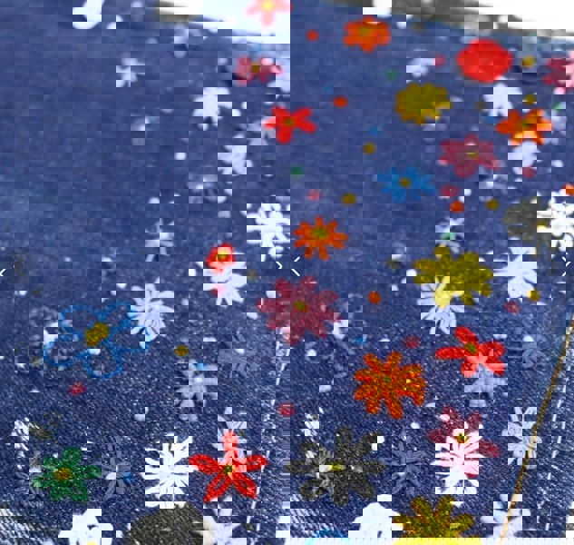 Dsquared2 Roadie Jean Floral Pattern Blue Jeans