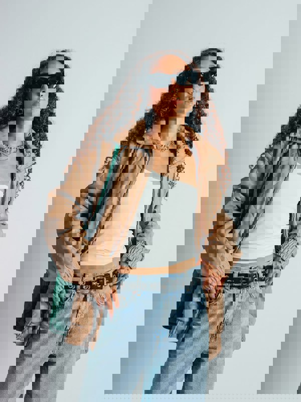 SVNX Black Angular Cat-Eye Sunglasses