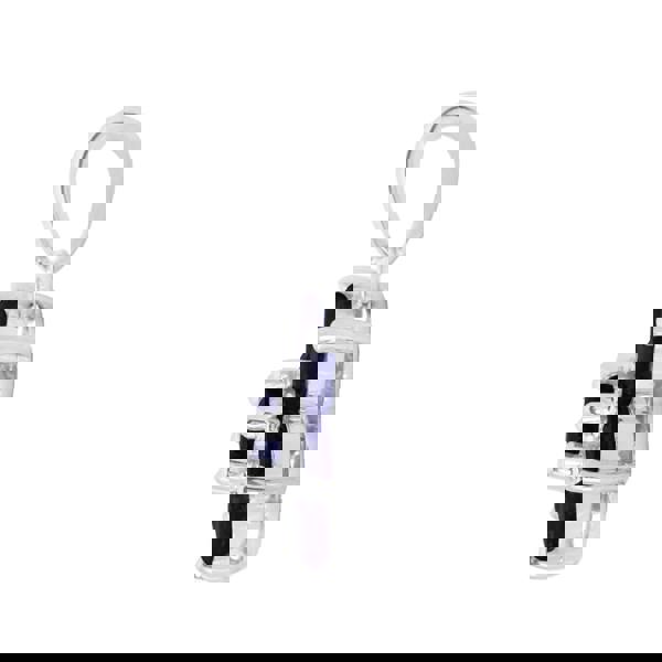 270E014007925-270P016906925 Floral Round Sapphire Flower Cluster Stud Earrings & Pendant Set in 925 Sterling Silver 7