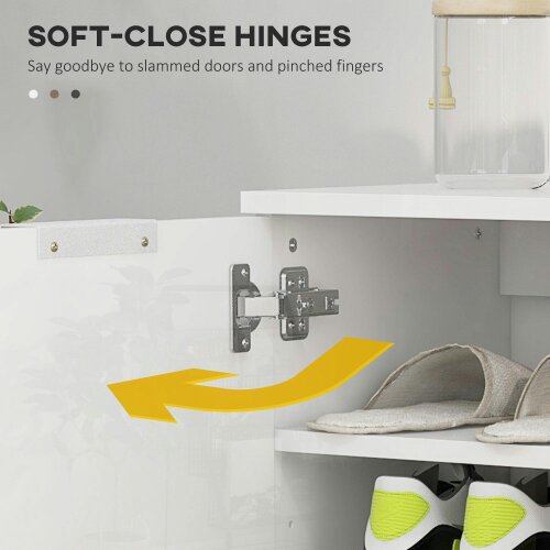 Wyld Haus Conoyo Wooden White 5 Shelf Shoe Storage Cupboard