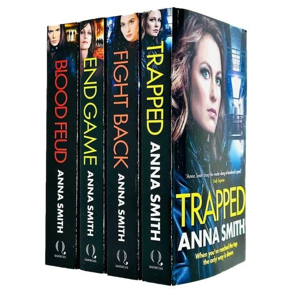 Kerry Casey Series Collection 1-4 Book Set By Anna Smith Trapped, Fight Back, End Game, Blood Feud
