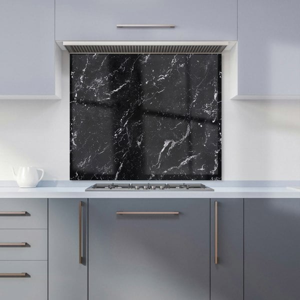 Warren Reed - Designer Polished Black Quartz Effect Kitchen Splashback