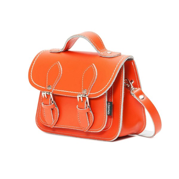 Zatchels Handmade Leather Micro Satchel - Orange