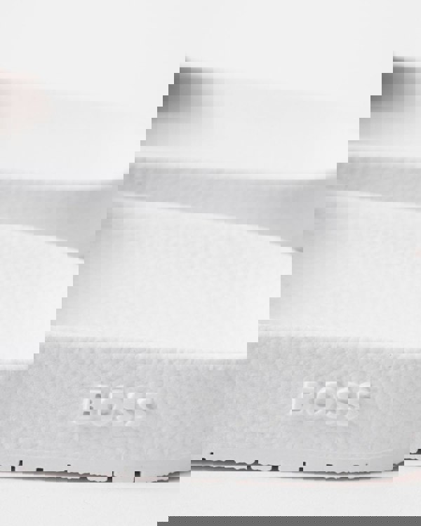 BOSS Orange Aryeh Mens Italian-Made Slides With Large Logo Detail - Natural 101