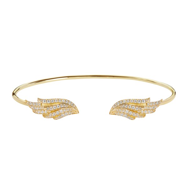 Bloomtine Angel Wings 14K Gold Vermeil Bangle