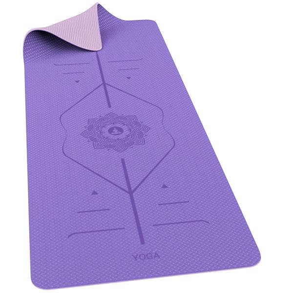 ROMIX Pro Yoga Mat with Alignment Lines, 6mm Non Slip Lightweight Exercise Mat with Carry Bag and Strap
