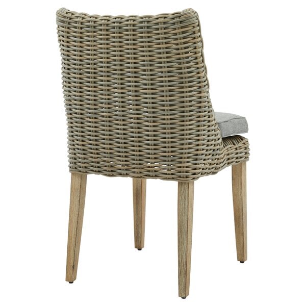 Wyld Haus Sardinia Grey Wicker Outdoor Dining Chair