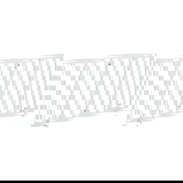 Living Room Safety Fence Wooden Folding 4-Panel Pet Gate Pet Supplies Living and Home