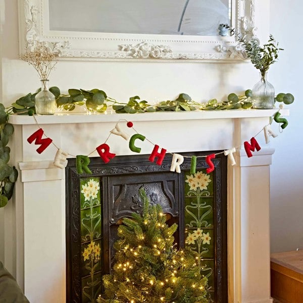 Paper High Felt Merry Christmas Letter Garland