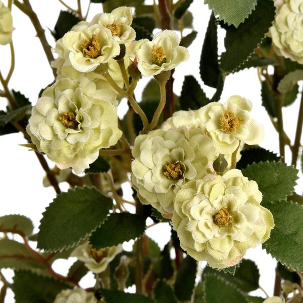 Wyld Haus Set of 3 Artificial Flowers Green Wild Meadow Rose Stems