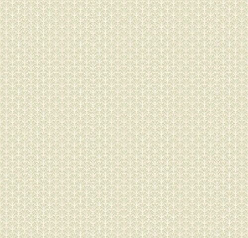 Hoopla Walls Shell Fan - Soft Sage 10m Wallpaper