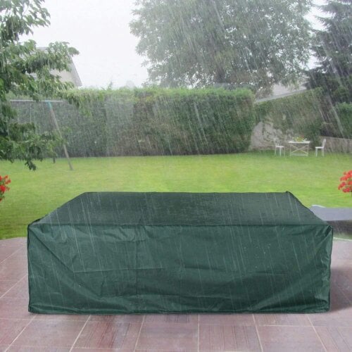 Bobobiy Large Patio Garden Furniture Set Cover 600D Oxford Square Waterproof, 230 x 230 x 70 cm, Green