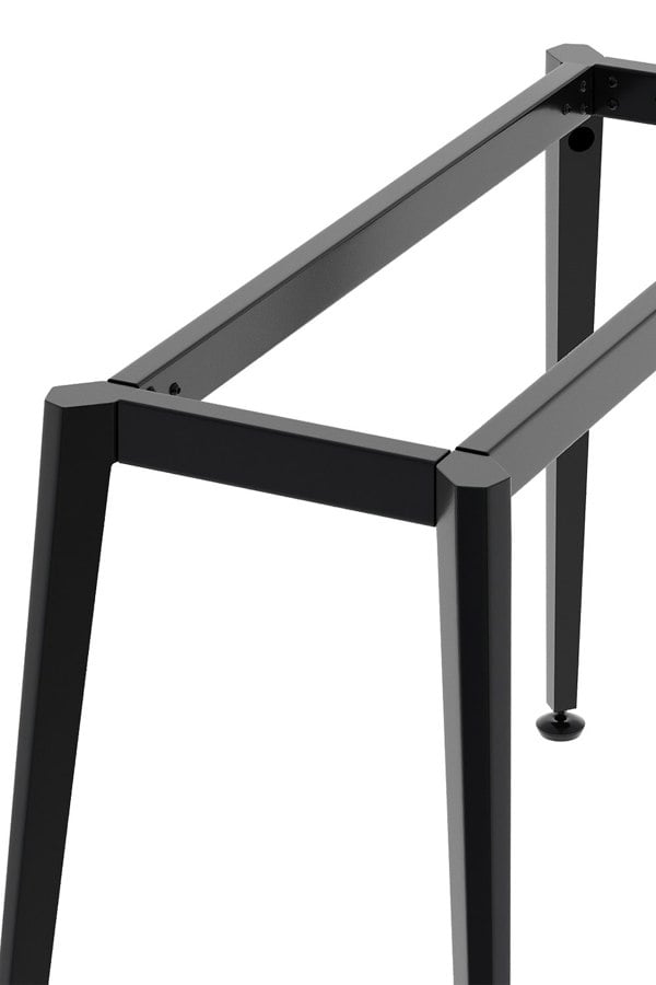 Living and Home Metal Desk Frame Black Desk Base with Adjustable Plastic Table Foot Protectors for Dining Table, 110cm W x 50cm D x 71cm H