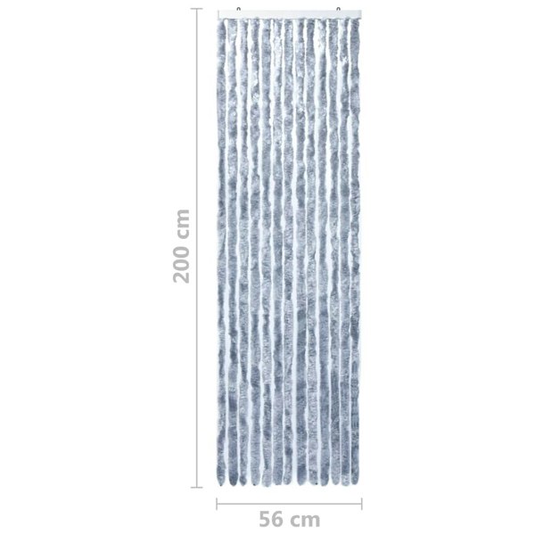 Berkfield Insect Curtain Silver 56x200 cm Chenille
