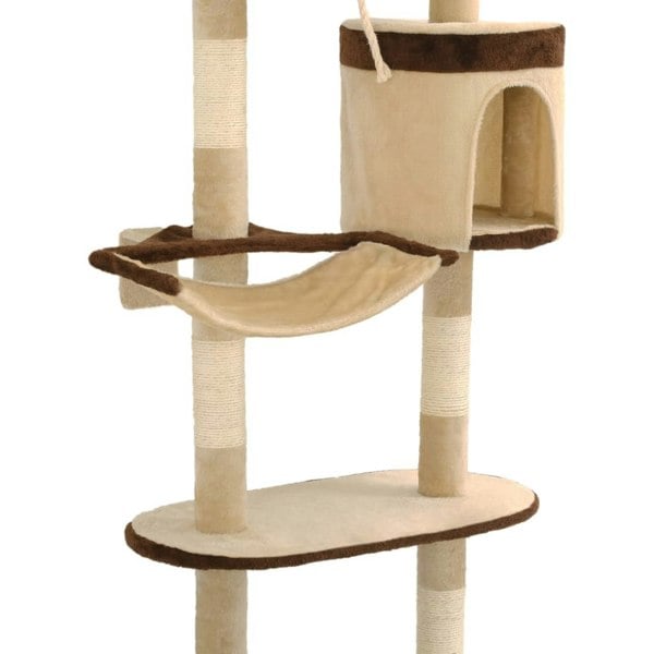 Berkfield Cat Tree with Sisal Scratching Posts Wall Mounted 194 cm