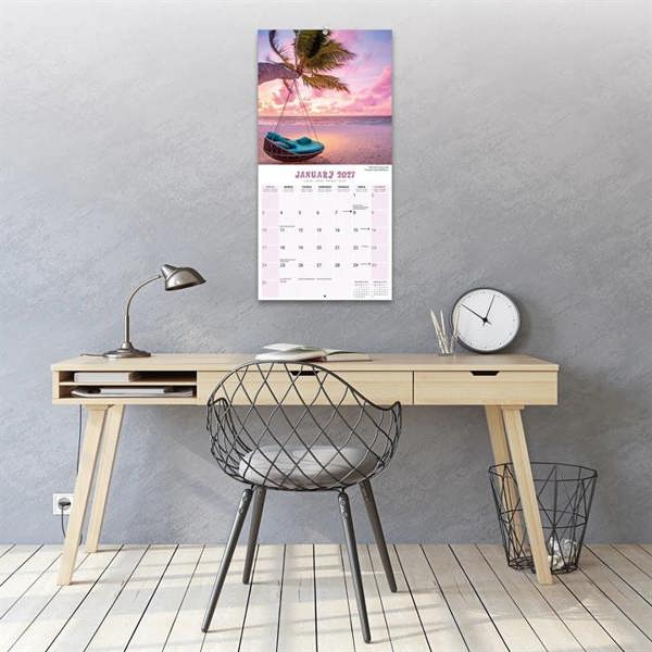 Tropical Islands Calendar 2027, Wall Calendars, Month To View, Travel, Gift