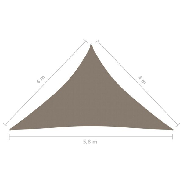 Berkfield Sunshade Sail Oxford Fabric Triangular 4x4x5.8 m Taupe