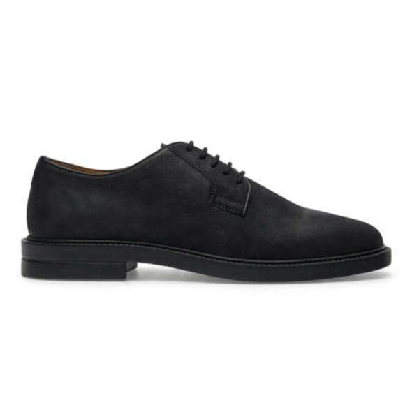 House Of Cavani Pedro - Men's Black Suede Matte Finish Lace-Up Derby Shoes