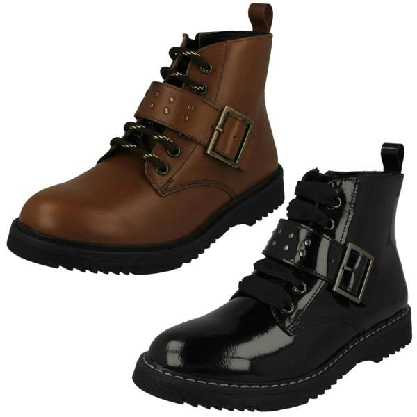 Start-rite Girls Angry Angels By Startrite Buckle Detailed Ankle Boots Icon