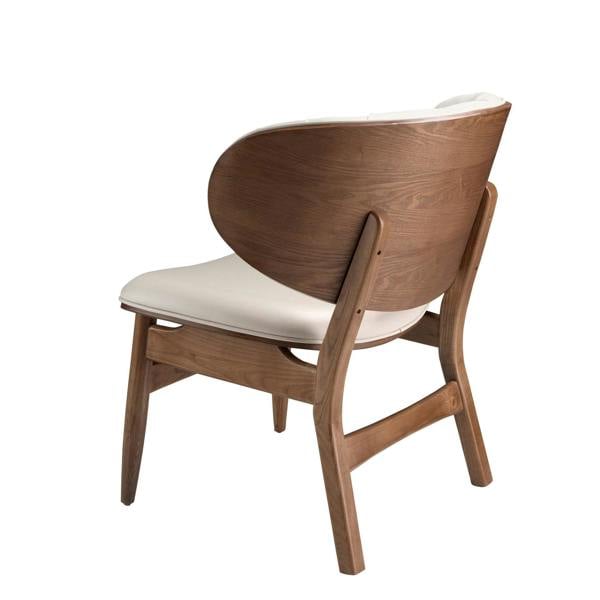 Angel Cerdá Sand and Walnut Leatherette Armchair 5141